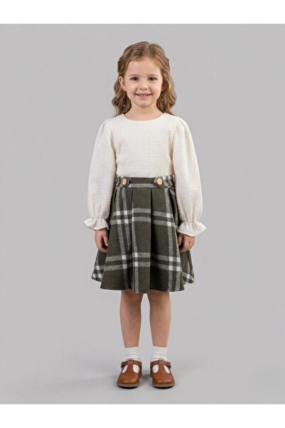 Cherrys Bebek Καρό φόρεμα για κορίτσια με κορσάζ