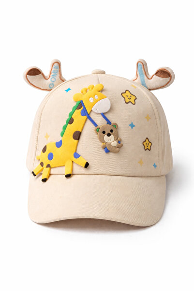 Selvira Children's Hat with Giraffe Figure – 3D Ear Detail, Adjustable, Unise...