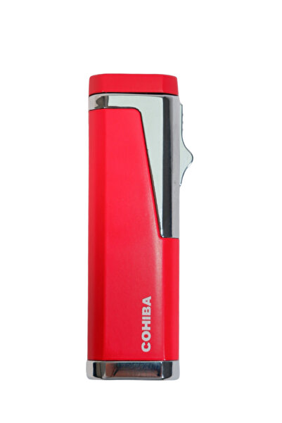 COHİBA 3 Torch Pürmüz Delicili Kırmızı Metal Puro Çakmağı