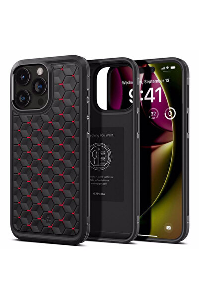 Spigen Κρυο-ντερμάτινη Θήκη, κρυο-κόκκινο - iPhone 15 Pro Max