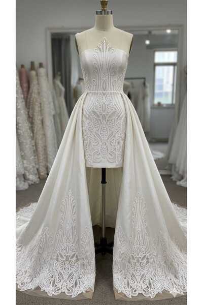 TESATURI OUTLET Κεντητό Δαντέλα με βασιλικό σχέδιο, διακοσμημένο με πούλιες –...