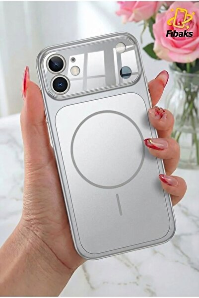 Fibaks iPhone 11 Kılıf 17 Pro Max Çevirici MagSafe Kamera Lens Korumalı Camlı...