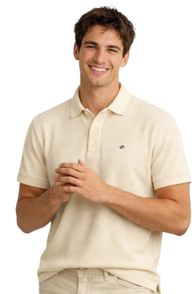CROZWİSE Men's Olive Green Polo T-Shirt Pique Fabric 7152-02