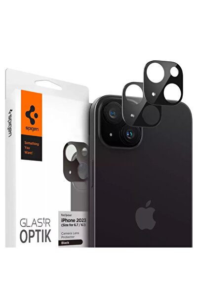 Spigen Γυαλί tR Optik 2 Τεμάχια, μαύρο - για iPhone 15/15 Plus