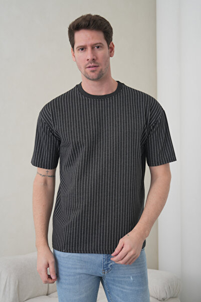 TREND EMMODA Tricou pentru bărbați, cu dungi verticale, croială confortabilă,...