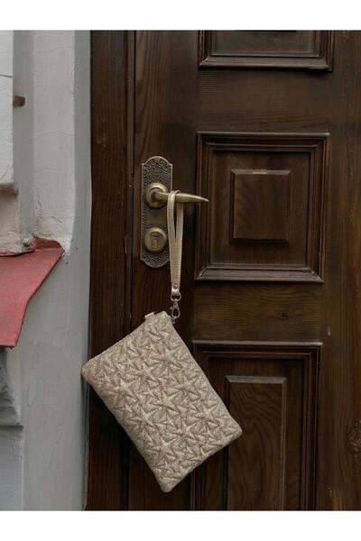 JASECO Kapitone Yıldız Detaylı Askılı Portföy Clutch