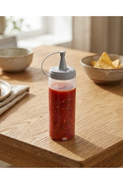 Madame Coco Vernon plastic sauce bottle - soft grey - 400 ml