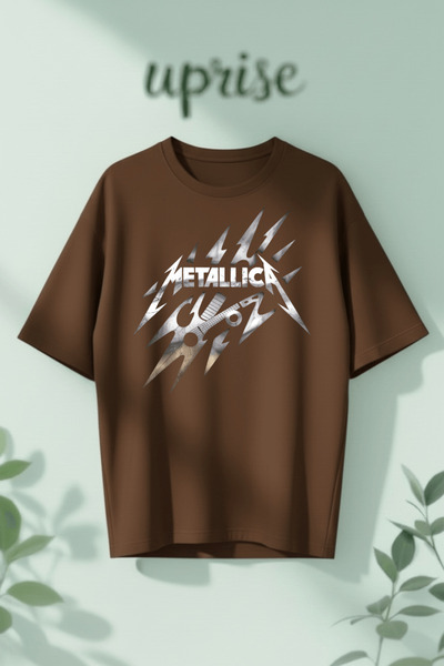 Vordevia Μπλουζάκι Oversize από βαμβάκι με στάμπα Metallica