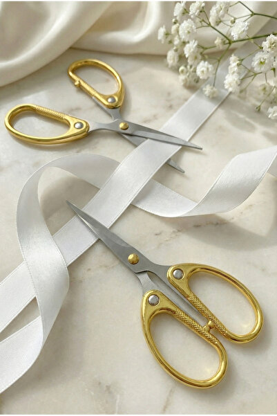 ZEYMERADE Ψαλίδι Κεντήματος Söz Nişan Χρυσό, με άνοιγμα κορδέλας, για ειδικές...
