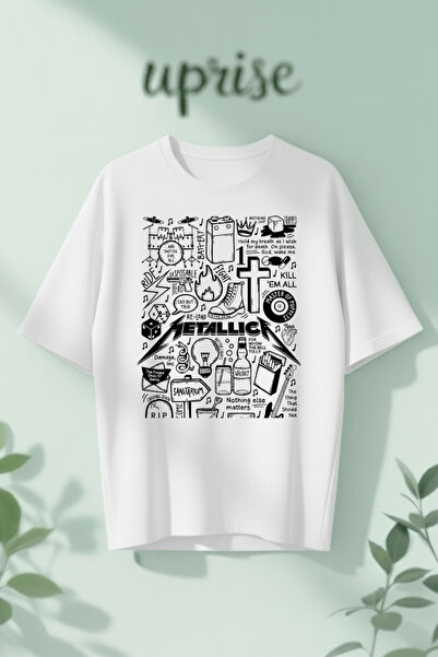 Vordevia Μπλουζάκι Oversize από βαμβάκι με στάμπα Metallica