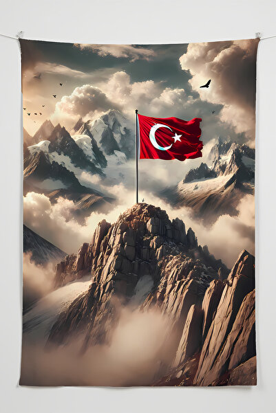 Charmbi Λευκό και κόκκινο διακοσμητικό ύφασμα τοίχου με τον μπλε ουρανό – Υπε...