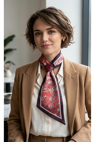 618 CONCEPT Cherry Spring Branch Tie Scarf