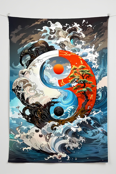 Charmbi Κάλυμμα τοίχου για το δωμάτιο των παιχνιδιών Ying & Yang Fire and Wat...