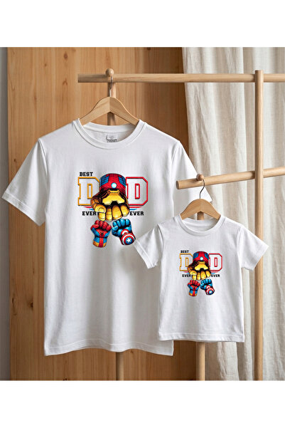 LORVEX Μπλουζάκι Dad-Child Concept Oversize, 100% βαμβακερό, με στάμπα μπροστ...