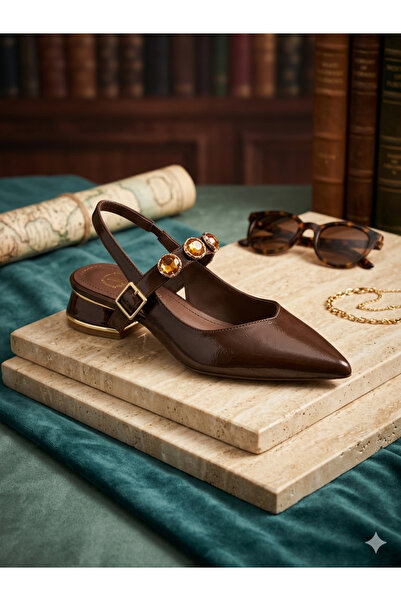 stoneclass Γυναικεία παπούτσια με μυτερή μύτη και ανοιχτή πλάτη, καθημερινά κ...