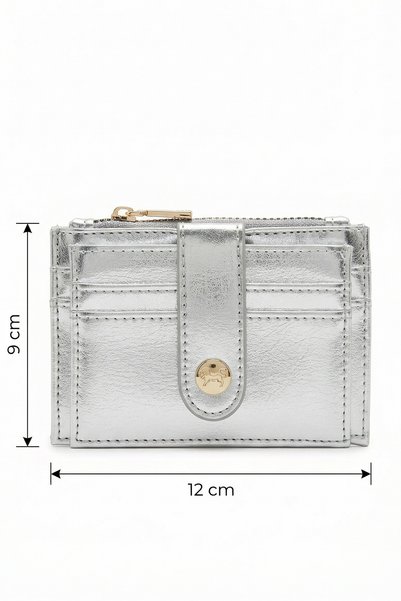 InStyle Slim Women's Card Holder Wallet Silver