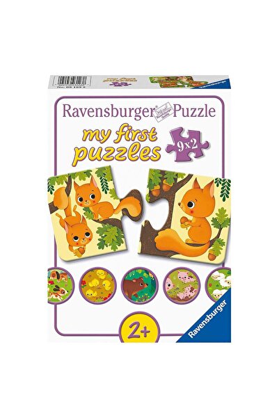 RAVENSBURGER Puzzle animale si puiutii lor 9x2 piese