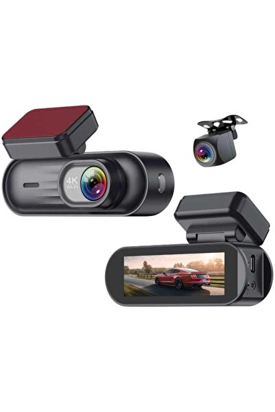 Coverzone Araba Kamerası 4K Ultra HD Dash Cam,WiFi Bağlantılı,256GB'a Kadar S...