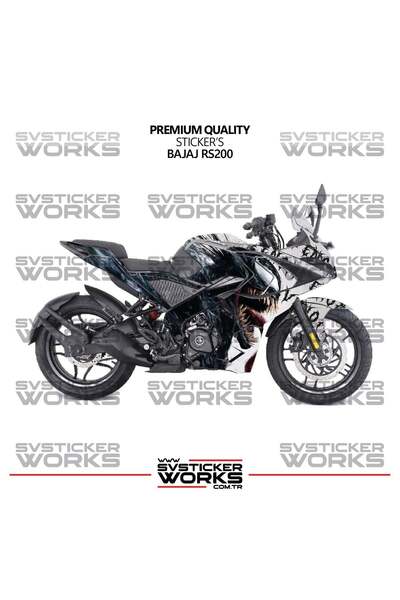 ARONA Bajaj Rs200 Kaplama Sticker Venom Design Motor Kaplama Modeli Hazır Kit...