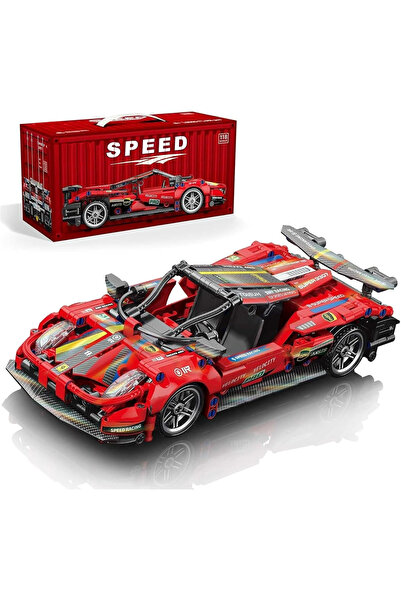 MJ TOYS Lego Ferrari Yarış Arabası Lego Araba Yapı Blok Oyuncak Araba - 513 P...