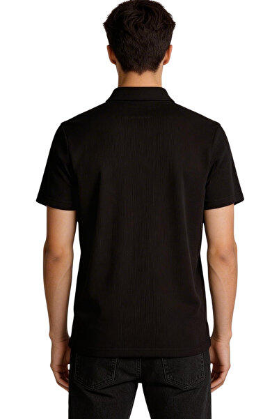 CROZWİSE Men's Olive Green Polo T-Shirt Pique Fabric