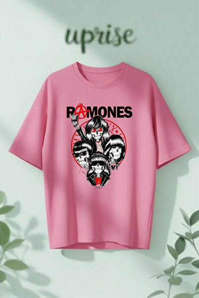 Vordevia Μπλουζάκι Ramones από βαμβάκι με στάμπα, σε μεγάλο μέγεθος
