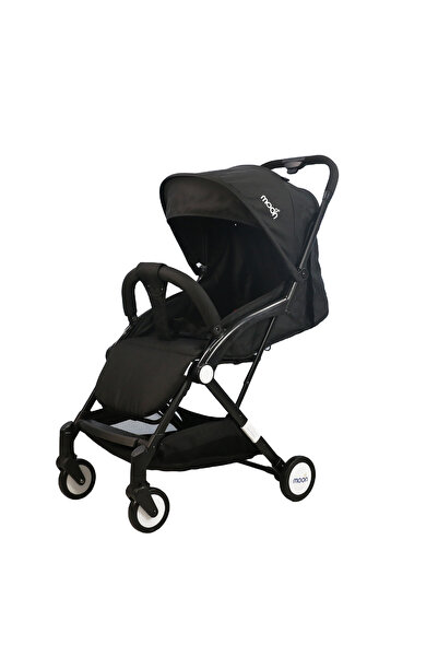 Moon عربة أطفال للسفر خفيفة الوزن، لون أسود
