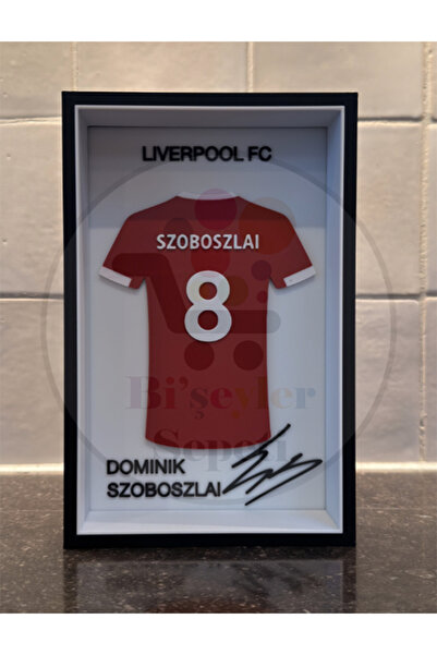 Bi'şeyler Sepeti Dominik Szoboszlai - Liverpool FC - Forma İmzalı Çerçeve Hed...