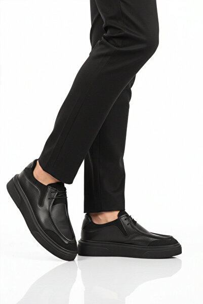 Aspor Black Lace-Up Men's Casual Shoes