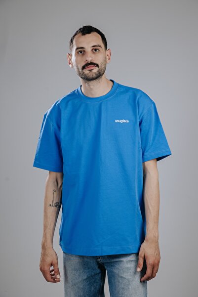 Snugface The Basic Oversized Mens Tshirts, Blue, SF15-4BLU , Size-M