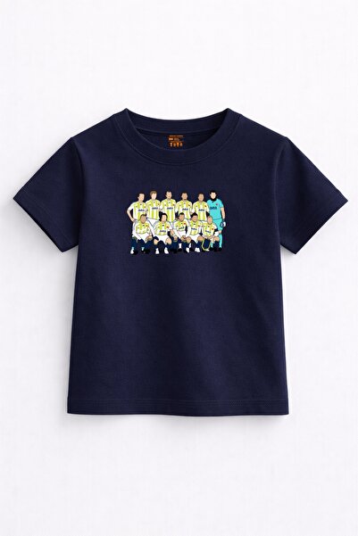 Rabona Fashion Tricou pentru copii Quarter Finals Galben-Albastru Marin – Ech...