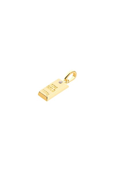 GOLDKUPE 14 Ayar Altın Külçe Kolye Ucu 0,72 gr