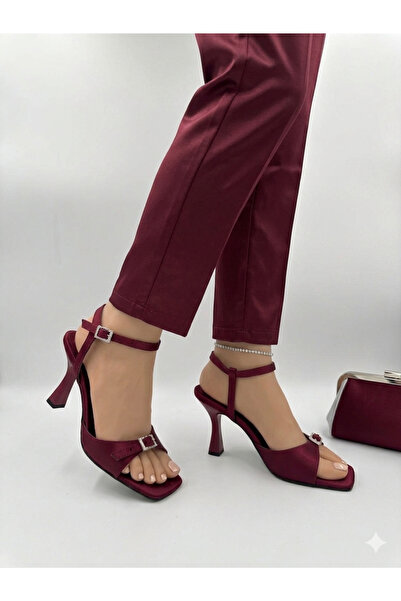 Ömer Ediz Shoes QEN Abiye Taşlı Γυναικεία Σανδάλια με Τακούνι 9 εκ. Κομψό Λεπ...