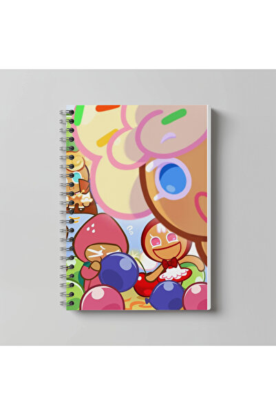 nihonwosekai Caiet Anime Cookie Run, format A4, 60 de coli, fără linii, cu im...