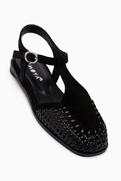 Limoya Clea Дамски сандали от естествена кожа, черни, със затворени пръсти