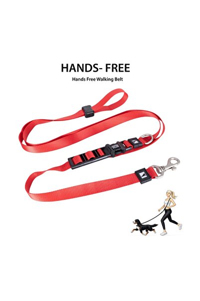 BloominBag Swissplus Urban Paws Crimson Red Hands-Free Adjustable Dog Leash –...