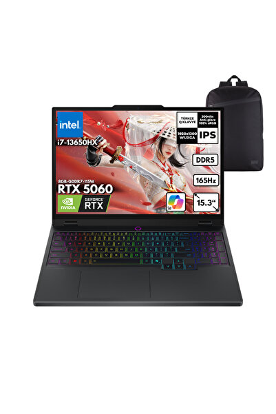 LENOVO Legion 5 15IRX10 i7-13650HX 32GB 1TB RTX5060 15.3" Win11 Pro +S.Çantas...