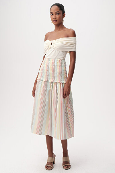 Exquise Ψηλόμεση φούστα μίντι κανονικής εφαρμογής με γιαπλέντες