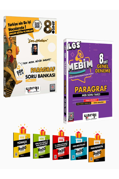 Yargı Yayınları Yargı Ders Arkadaşım 8.Sınıf LGS Paragraf Son Tur Soru Bankas...