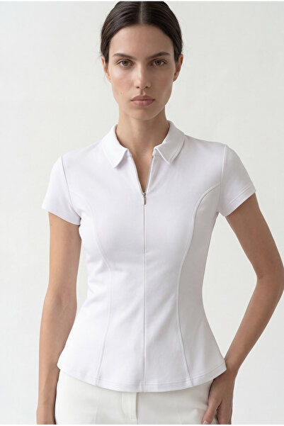 HAKKE Γυναικεία Μπλούζα Basic Polo Collar