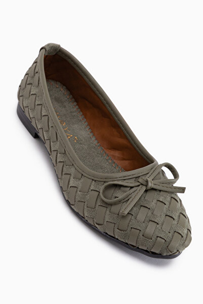 Limoya Γυναικείες μπαλαρίνες Amelia Mint Suede με φιόγκο