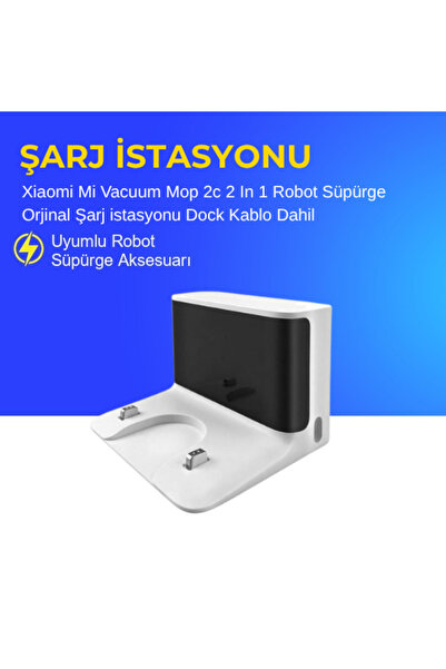 ümit maker Xiaomi Mi Vacuum Mop 2c 2 In 1 Robot Süpürge Orjinal Şarj istasyon...
