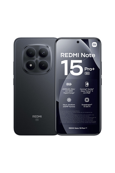 Xiaomi Redmi Note 15 Pro+ 5G Διπλή SIM 12GB RAM 512GB - Μαύρο