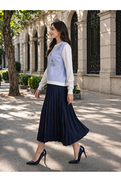 FUAT GÜRSEN Μπλούζα με ρίγες και χάντρες