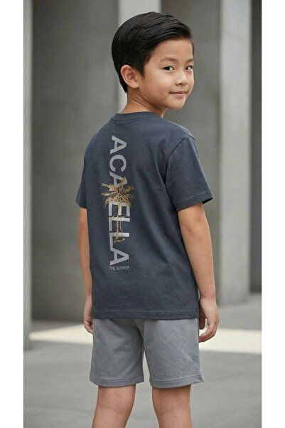 JuraKids Boy's Summer Shorts Printed T-Shirt Set Casual Combination