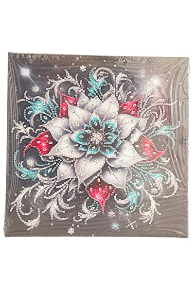 Krista Πίνακας YY96, Λουλούδι Μάνταλα, με Διαμάντια, Μερική Γέμιση, με κορνίζ...