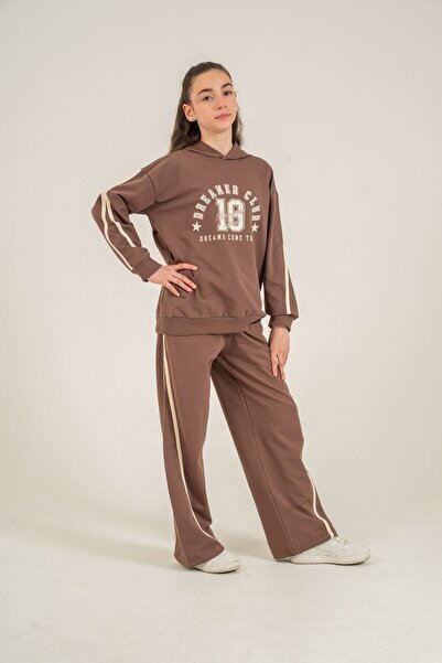 Mışıl Kids Σετ φόρμας για κορίτσια με στάμπα στο επάνω μέρος των μπράτσων, στ...