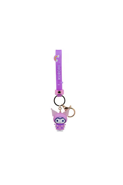 YuMe Toys Hello Kitty and Friends Raincoat Series Keychain Kuromi 11720