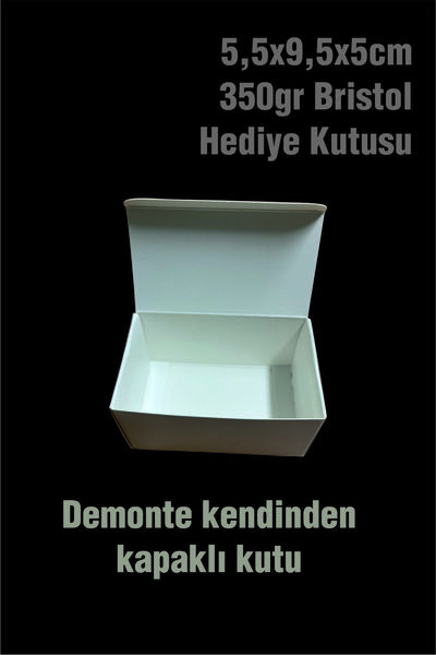 Örün Matbaa 20 Adet 5,5x9,5x5cm Beyaz Hediyelik Kutu Kartvizit'e Yılbaşı'na Sevgiliye Obje Kutusu Demonte