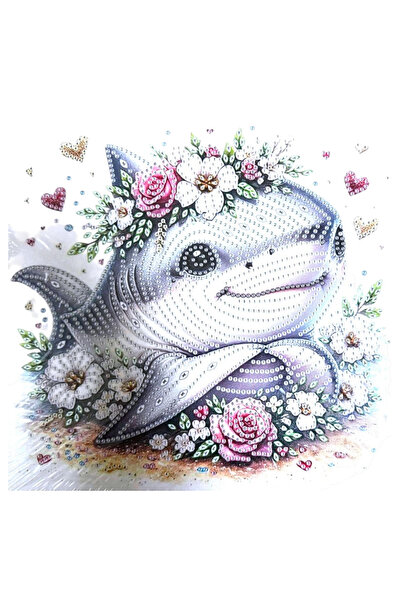 Krista Πίνακας YY78, Χαριτωμένος Καρχαρίας, με Διαμάντια, Μερική Γέμιση, με κ...